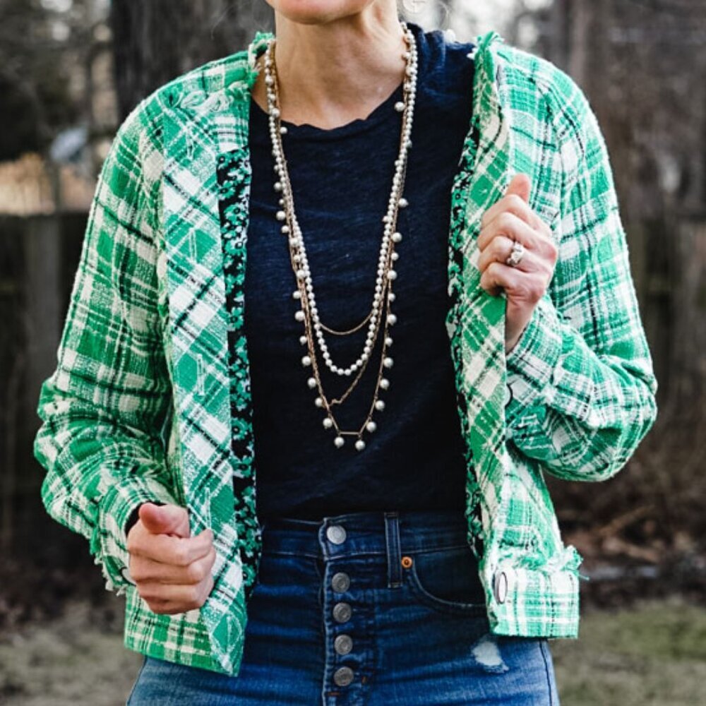 Cabi Tweed Library Jacket View 4